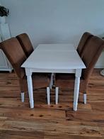 Tafel + 4 stoelen, Huis en Inrichting, Complete eetkamers, Ophalen, Gebruikt, 4 tot 6 stoelen