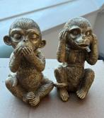 2 kleine gouden aapjes, Verzamelen, Beelden en Beeldjes, Ophalen, Nieuw, Dier
