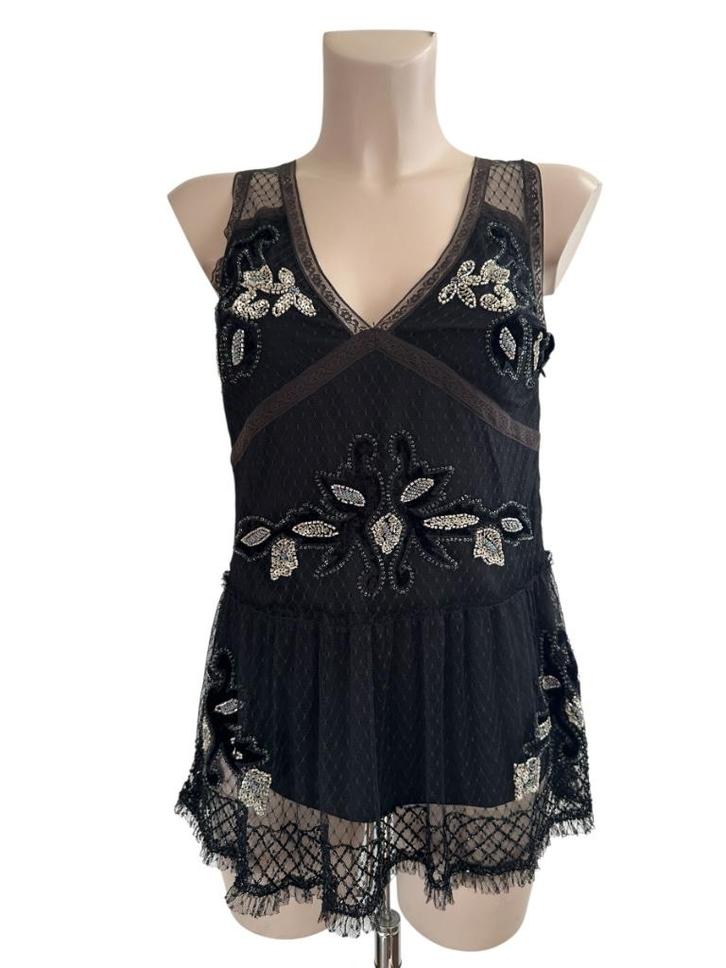 Twin Set top S, Kleding | Dames, Tops, Zo goed als nieuw, Maat 36 (S), Zwart, Zonder mouw, Ophalen of Verzenden