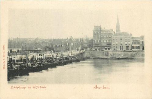 (387-047-017) Arnhem Schipbrug en Rijnkade, Verzamelen, Ansichtkaarten | Nederland, Gelderland, Voor 1920, Verzenden