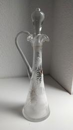 Bijzondere zeer smalle beschilderde karaf c1880 - 1900, Ophalen of Verzenden