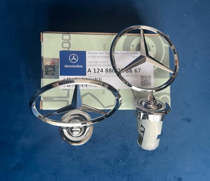 M BENZ STER SPEC UITV VOOR W123 W124 W126 W201 RVS CHROME, Auto-onderdelen, Carrosserie en Plaatwerk, Motorkap, Mercedes-Benz