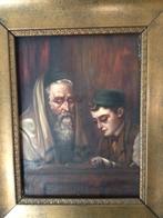 Antiek schilderij, Rabbi with Pupil, Ernst Seidl., Antiek en Kunst, Ophalen of Verzenden