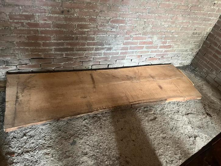 Eikenhouten Bladen - Riviertafel Project, Doe-het-zelf en Verbouw, Hout en Planken, Zo goed als nieuw, Plank, Eiken, 200 tot 250 cm