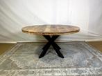 Ronde tafel 150 cm mango hout, Huis en Inrichting, Nieuw, 100 tot 150 cm, Industrieel, 100 tot 150 cm