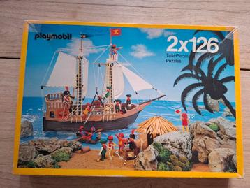Vintage Playmobil set 91376 Puzzel Piratenschip/Circus beschikbaar voor biedingen