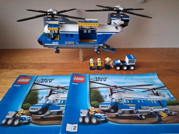 Lego city vrachthelikopter politie 4439 compleet met boekjes beschikbaar voor biedingen