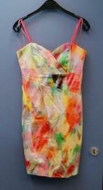 Steps jurk zeer kleurrijk in neonkleurtjes "gevlekt" S 35959