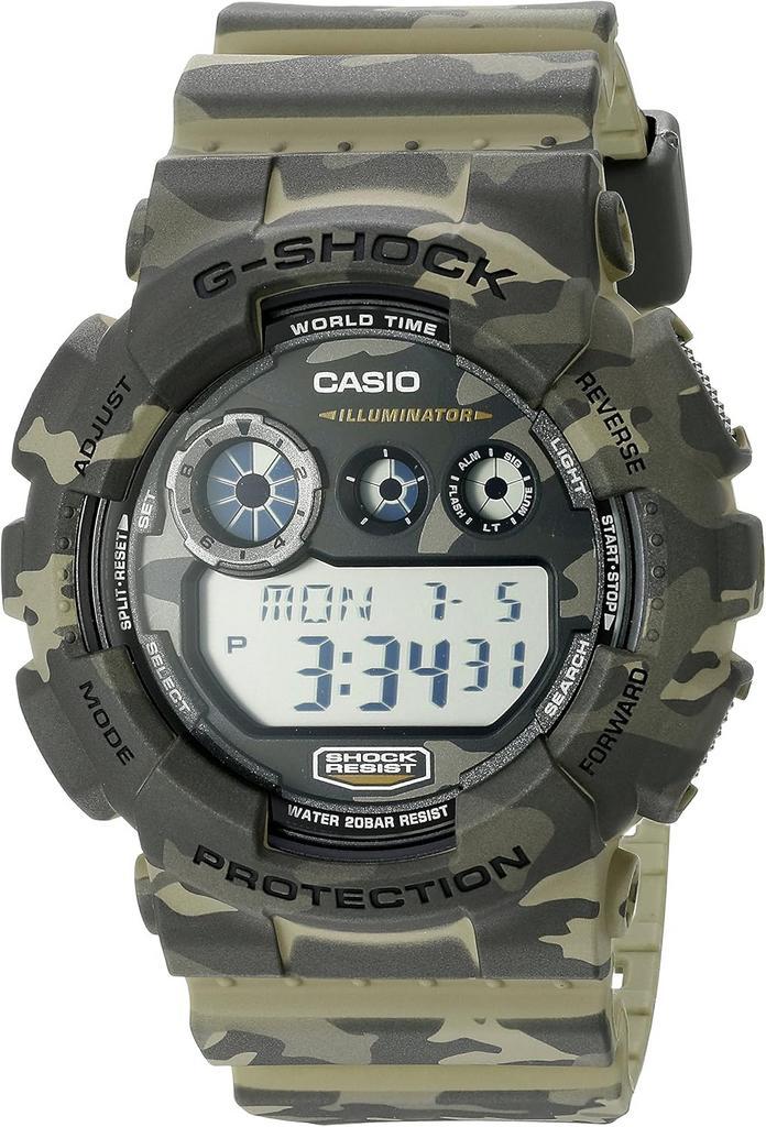 Casio G-Shock GD-120CM Army Camo Good Condition, Sieraden, Tassen en Uiterlijk, Sporthorloges, Zo goed als nieuw, iOS, Zwart, Ophalen of Verzenden
