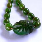 Mooie Art Deco Ketting in Groen Bakeliet / Catalin, Verzenden, Zo goed als nieuw, Groen, Overige materialen