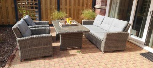 Heerlijke lounge set met kussens 150 euro!, Tuin en Terras, Tuinsets en Loungesets, Gebruikt, Loungeset, Rotan, 5 zitplaatsen