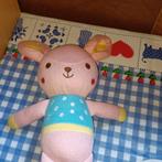 Blokker konijn knuffel roze blauw geel 35 cm, Ophalen of Verzenden, Konijn