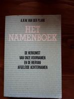 Het namenboek A.N.W.van der Plank, Gelezen, Ophalen of Verzenden