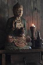 Oud houten Boeddha beeld Nepal, Zo goed als nieuw, Ophalen