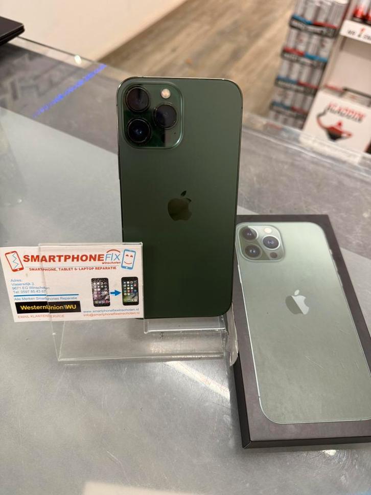 iphone 13 pro max 128gb green batt 100%+garantie, Telecommunicatie, Mobiele telefoons | Toebehoren en Onderdelen, Gebruikt, Apple iPhone