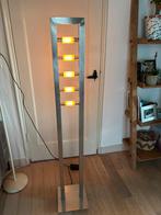 Design vloerlamp, geborsteld rvs, Huis en Inrichting, Lampen | Vloerlampen, Ophalen, Zo goed als nieuw, 150 tot 200 cm