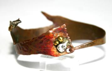 Schitterende Vintage Armband Sculptuur In Brons Zilver Goud  beschikbaar voor biedingen