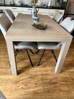 Z.g.a.n. Massief Eiken Eethoek Tafel 160x90 -Vergrijsd/bruin, Huis en Inrichting, Tafels | Eettafels, Ophalen, Eikenhout, 50 tot 100 cm