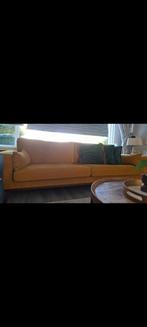 Gele Stoffen Bank - Driepersoons, Huis en Inrichting, Gebruikt, Driepersoons, 75 tot 100 cm, Ophalen of Verzenden