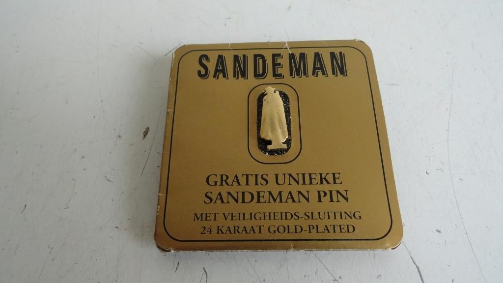 Sandeman pin, uniek, 24 karaat gold-plated, antiek, Ophalen of Verzenden