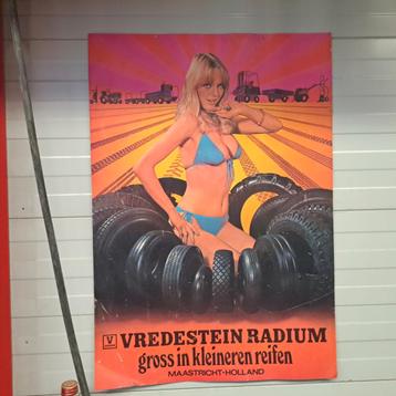 Vredestein Pin-up poster '70er jaren beschikbaar voor biedingen