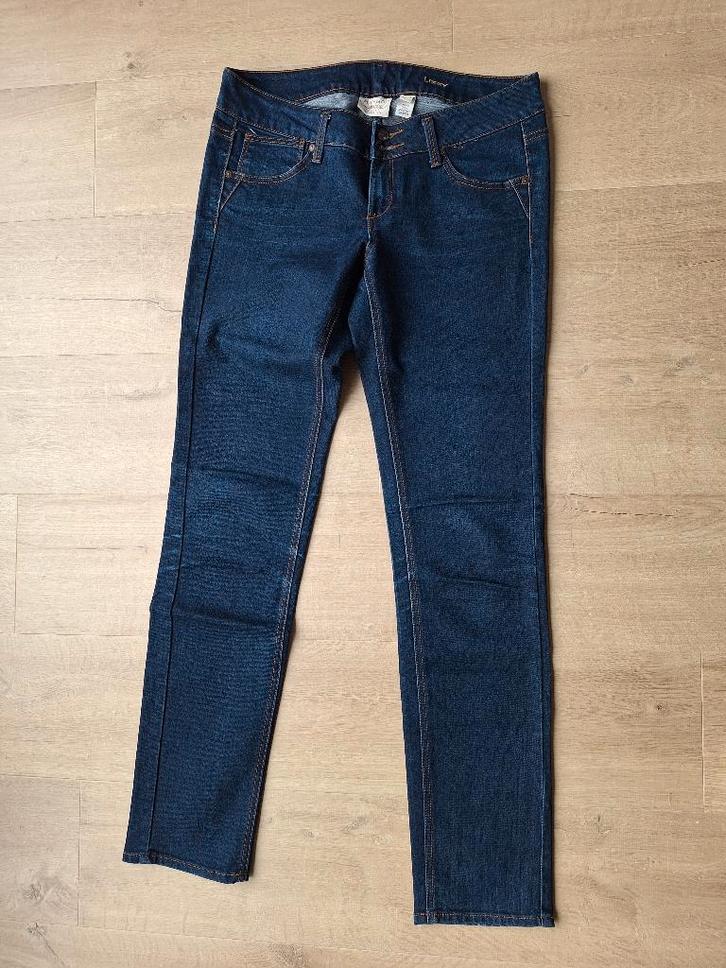 Mango Lizzy jeans maat 40 donkerblauw, Kleding | Dames, Broeken en Pantalons, Nieuw, Maat 38/40 (M), Blauw, Lang, Ophalen of Verzenden
