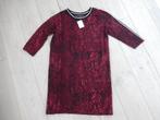 rood zwarte jurk / tuniek met panterprint cheetah print m 36, Zwart, Nieuw, Ophalen of Verzenden, Maat 36 (S)