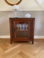 Amsterdamse school theekastje/vitrinekastje, Ophalen, Eikenhout, 50 tot 100 cm, Minder dan 100 cm
