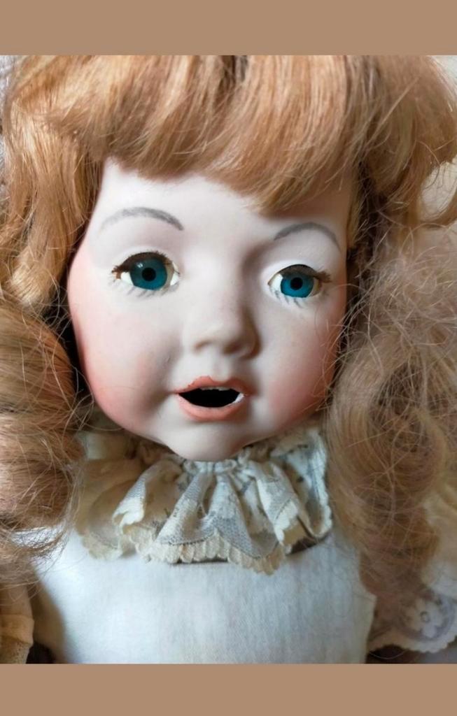 Gemerkt Kestner JDK popje 237  REPLICA, Verzamelen, Poppen, Zo goed als nieuw, Pop, Ophalen of Verzenden