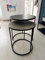 2 mooie bijzettafels, Minder dan 55 cm, Rond, Zo goed als nieuw, Ophalen