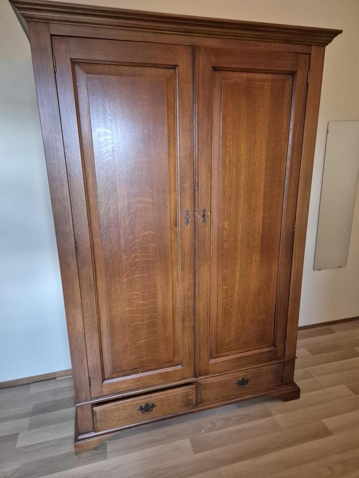 Mooie Eikenhouten Kast met Hangruimte, Huis en Inrichting, Kasten | Kledingkasten, Zo goed als nieuw, 150 tot 200 cm, 100 tot 150 cm