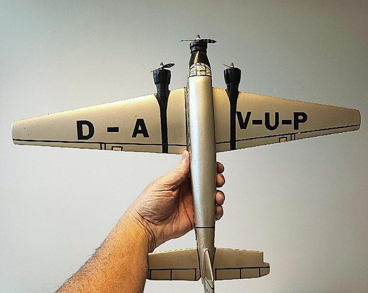 Junkers WW2 Vliegtuig Ju-52 Duits WW2 Hand gemaakt 71,5 cm, Antiek en Kunst, Curiosa en Brocante, Ophalen of Verzenden