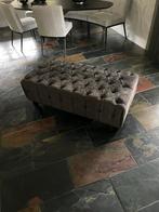 Hocker/Tafel met glazen plaat - Nieuwstaat, Nieuw, Stof, Rechthoekig, 50 tot 75 cm