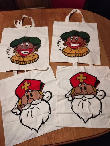 Linnen Sinterklaas tassen  beschikbaar voor biedingen