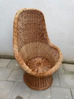 Retro peacock chair - stoel rotan, Huis en Inrichting, Stoelen, Ophalen, Bruin, Riet of Rotan, Eén