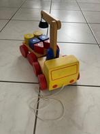 IKEA houten takelwagen aanhanger magnetische takel, Ophalen of Verzenden, Zo goed als nieuw, Rij- of Hobbelspeelgoed