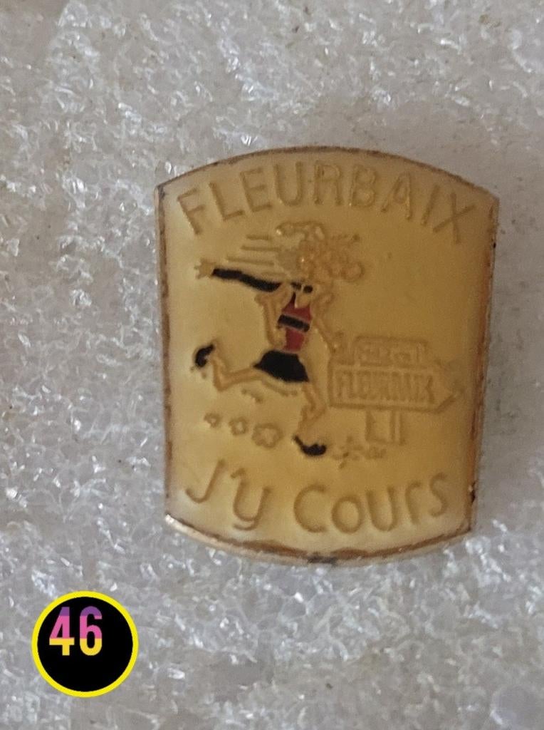 Fleurbaix J'y Cours pin, Verzenden, Gebruikt, Sport, Speldje of Pin