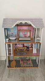 Houten Barbiehuis - Prachtig en compleet!, Ophalen, Gebruikt, Poppenhuis