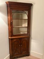 Zeer fraaie antieke hoekkast met glazen deur, Antiek en Kunst, Ophalen
