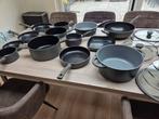 Pannenset met deksels, Huis en Inrichting, Keuken | Potten en Pannen, Ophalen, Gebruikt, Rvs, Pannenset