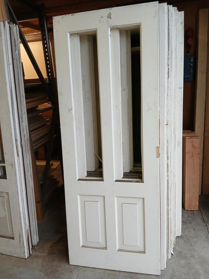 opdekdeur 9 stuks , hardhout  83 x 211 cm, Doe-het-zelf en Verbouw, Deuren en Horren, Zo goed als nieuw, Ophalen