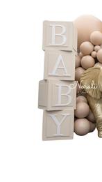 “BABY” blokken - Gender Reveal - Babyshower - Feest, Hobby en Vrije tijd, Feestartikelen | Verhuur, Ophalen, Zo goed als nieuw