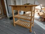 IKEA FÖRHÖJA Keuken Trolley / Roltafel berkenhout, Ophalen, Minder dan 50 cm, Gebruikt, 100 tot 150 cm