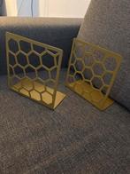 Goudkleurige Honingraat Boekensteunen, Ophalen of Verzenden, Nieuw