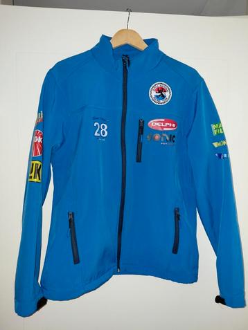 Zomerjas, blauw met logo's beschikbaar voor biedingen