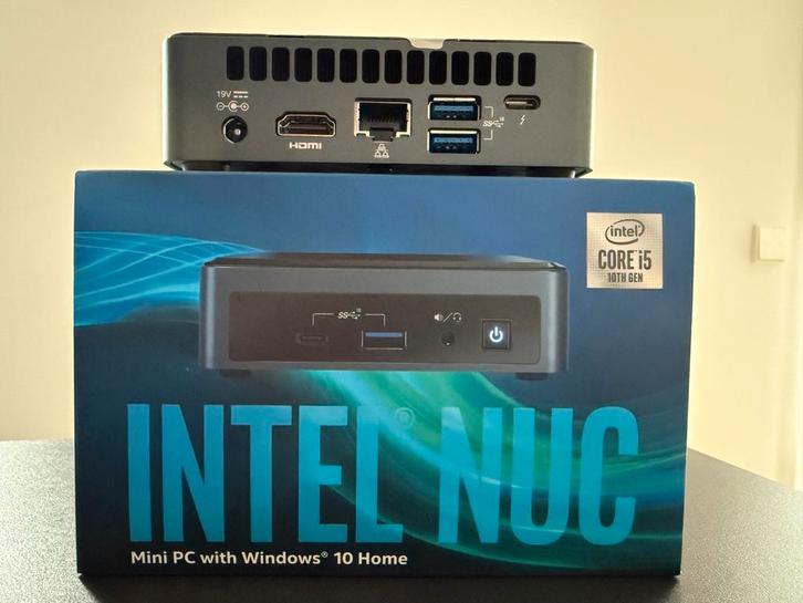 Intel NUC i5 10e Gen. 10i5FNK 256Gb Mini PC kompleet in doos, Computers en Software, Desktop Pc's, Zo goed als nieuw, 2 tot 3 Ghz