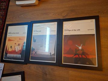 Drie star wars lijstjes posters schilderijen  beschikbaar voor biedingen