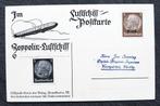 Luftschiff-Postkarte, Zeppelin, Elzas-postzegel + Kiel Hafen, Verzenden, Voor 1920, Ongelopen, Politiek en Historie