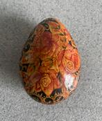 Prachtig oud doosje rozen roos papier-maché India, Ophalen of Verzenden