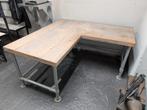 Hoekbureau steigerhout, Huis en Inrichting, Ophalen, Gebruikt, Bureau